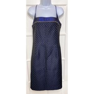 Vintage Jessica McClintock Gunne Sax Cocktail Dress Semi Formal Blue Rhinestone